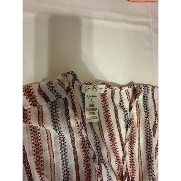 Jessica Simpson Boho Tassel-Front Striped Cover-Up – Size S - Picture 5 of 9